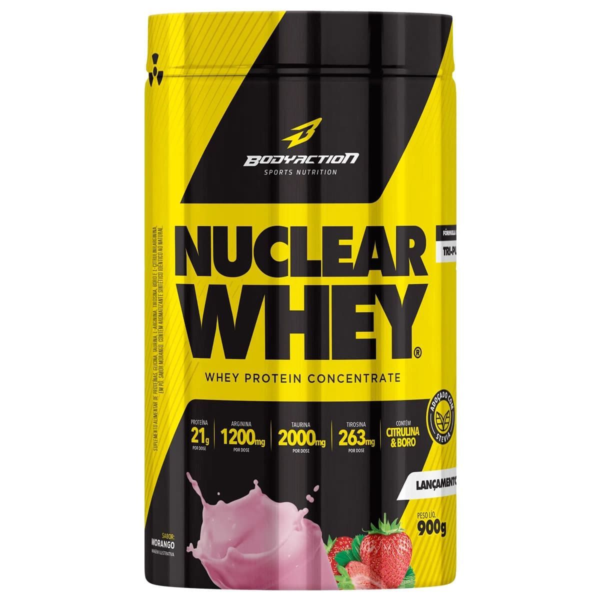 Nuclear Whey - 900g Morango - BodyAction