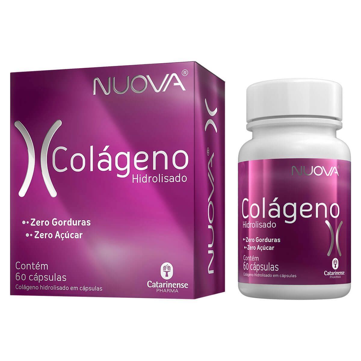 Nuova Col�geno Hidrolisado - 60 C�psulas - Catarinense Nutri��o