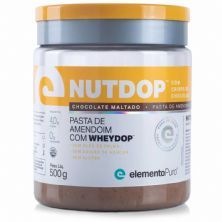 NutDop Pasta de Amendoim - 500g Chocolate Maltado com Crisps de Chocolate - ElementoPuro