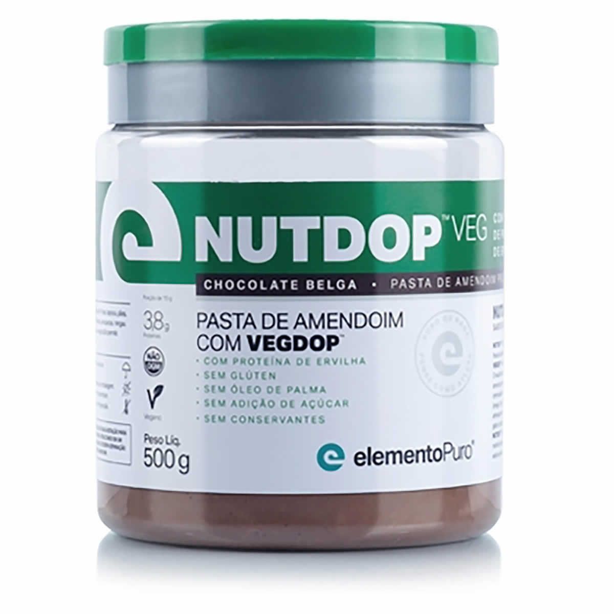 NutDop Veg - 500g Chocolate Belga - ElementoPuro