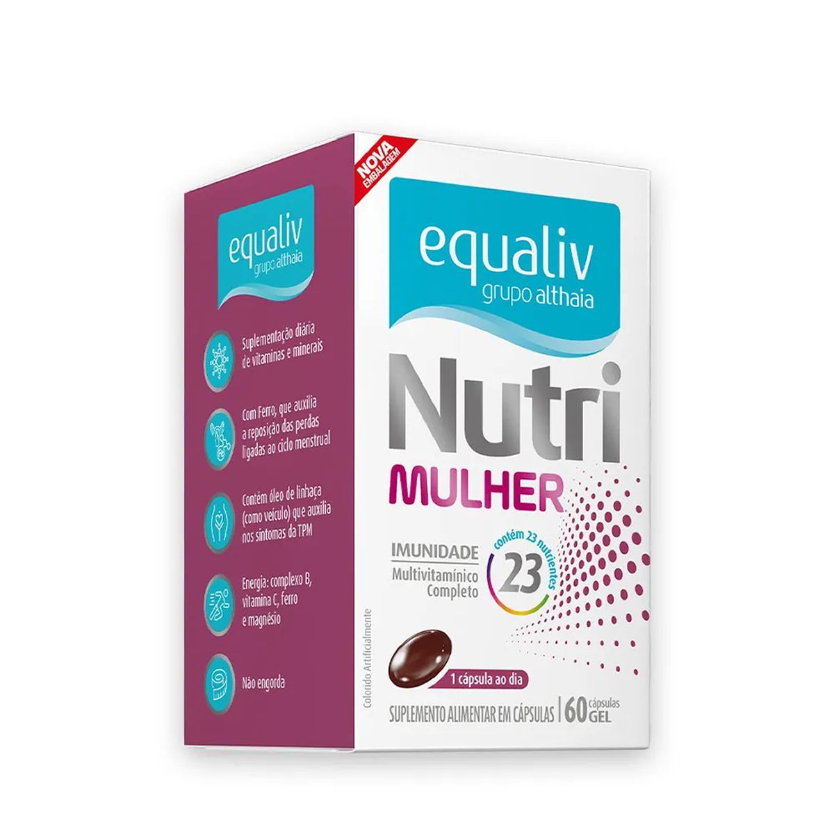 Nutri Mulher - 60 C�psulas Gelatinonas - Equaliv