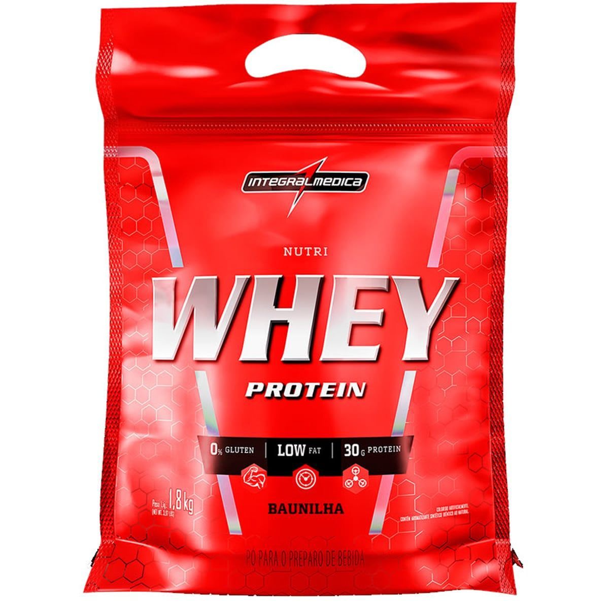 Nutri Whey Protein - 1800g Refil Baunilha - IntegralM�dica*** AVARIA EMBALAGEM *** Data Venc. 30/10/2023