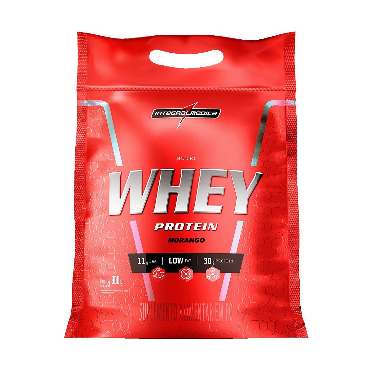 Nutri Whey Protein - 907g Refil Morango - IntegralM�dica
