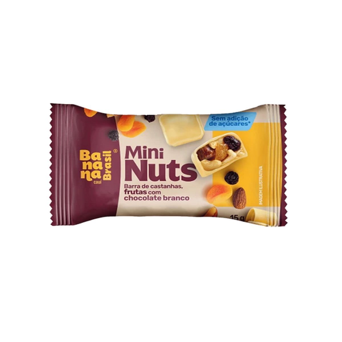 MiniNuts - 1 Unidade 15g Chocolate Branco - Banana Brasil*** Data Venc. 08/01/2026
