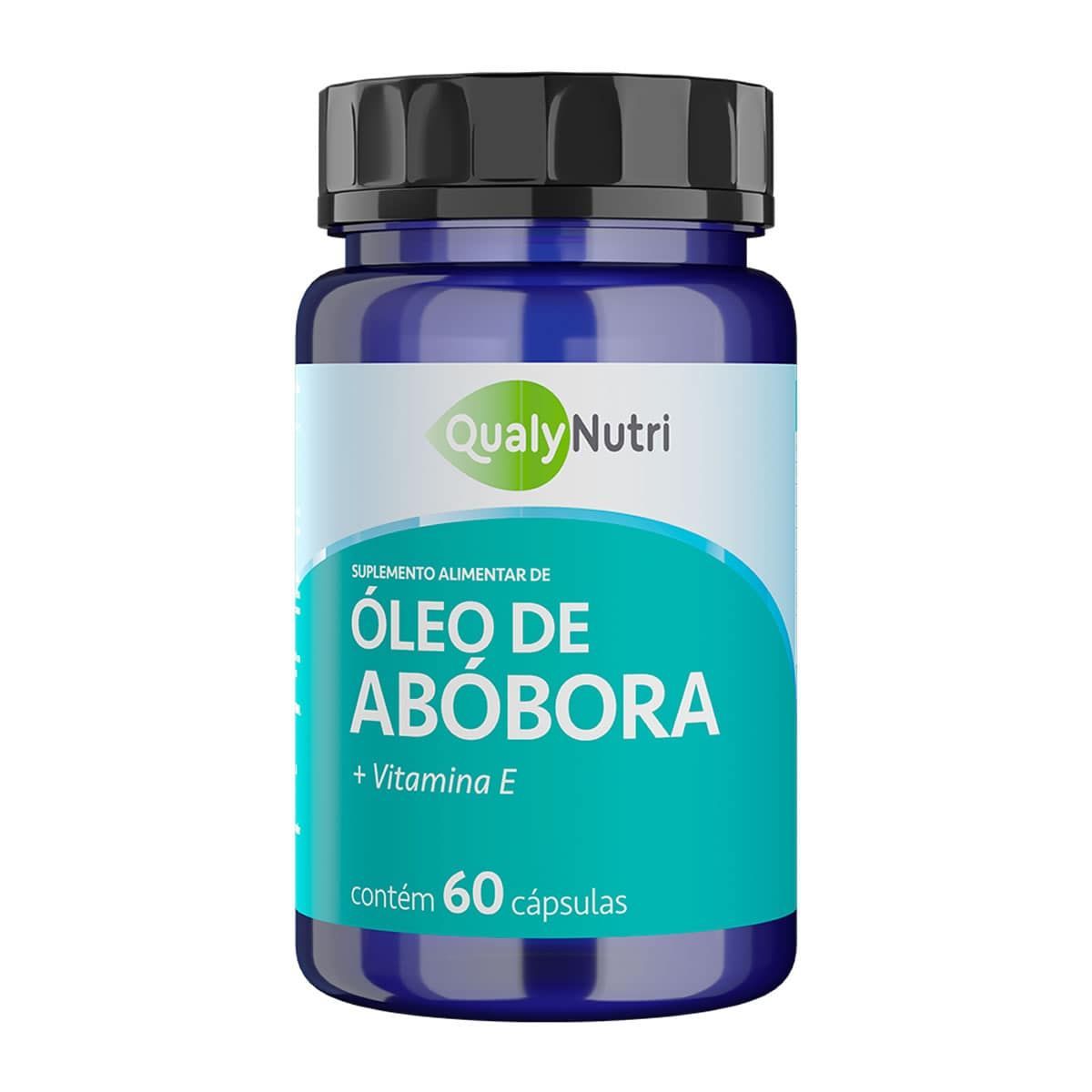 �leo de Ab�bora + Vitamina E - 60 C�psulas - QualyNutri