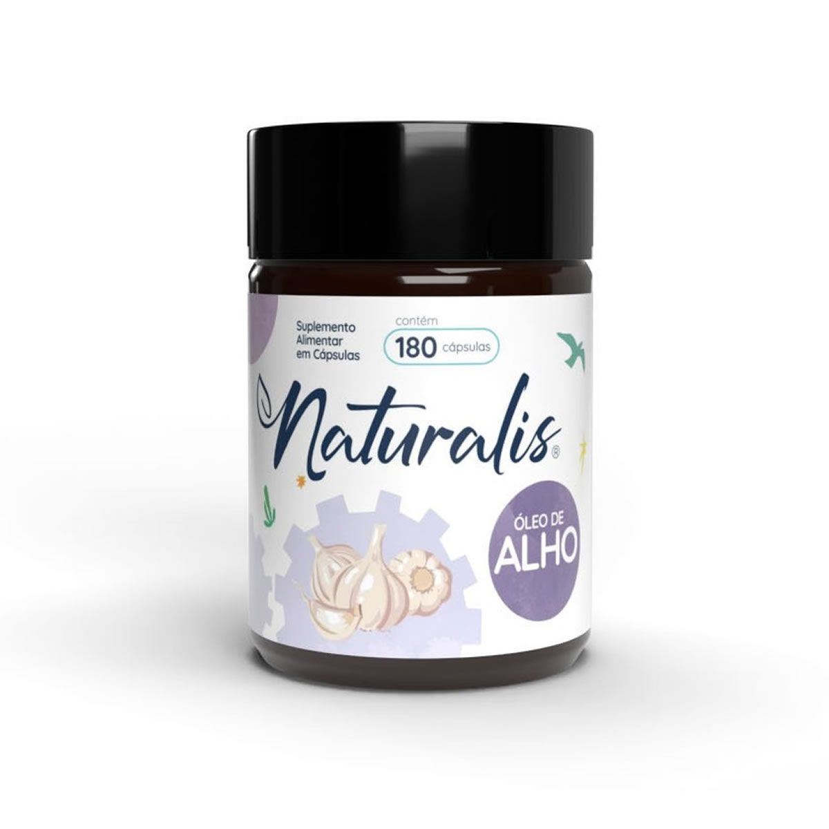 �leo de Alho Cru - 180 C�psulas - Naturalis