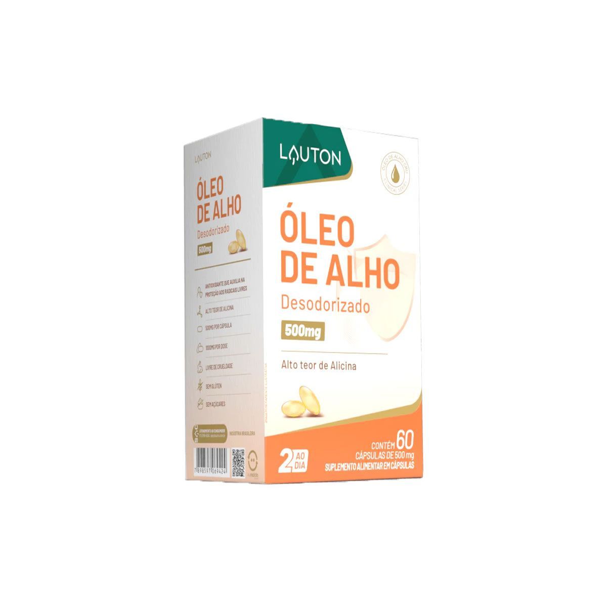 �leo de Alho Cru - 60 C�psulas - Lauton Nutrition