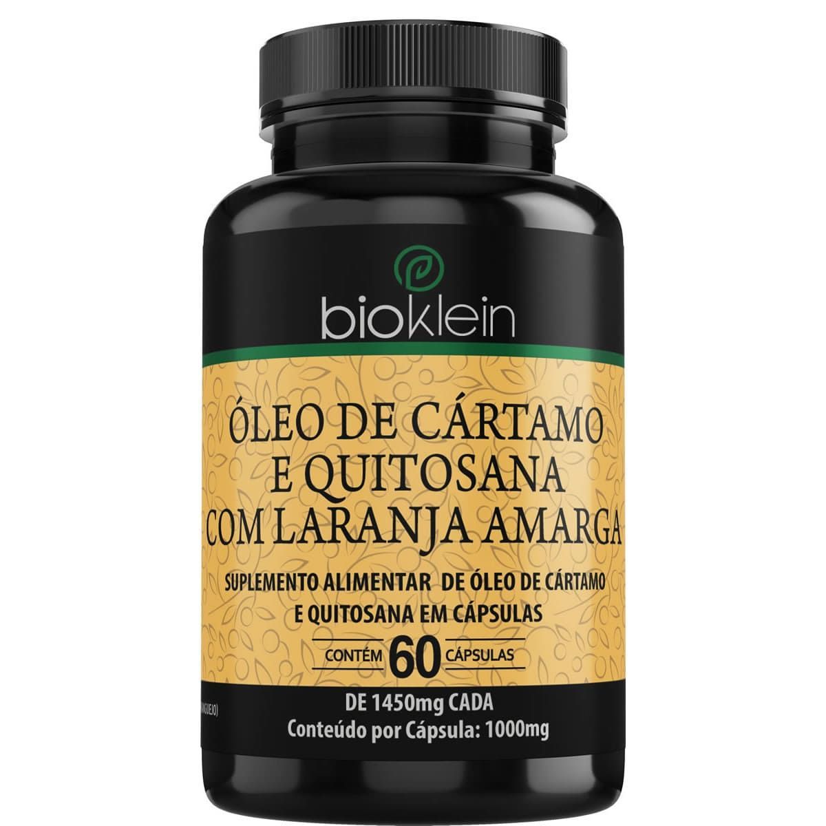 �leo de C�rtamo e Quitosana com Laranja Amarga - 60 C�psulas - Bioklein