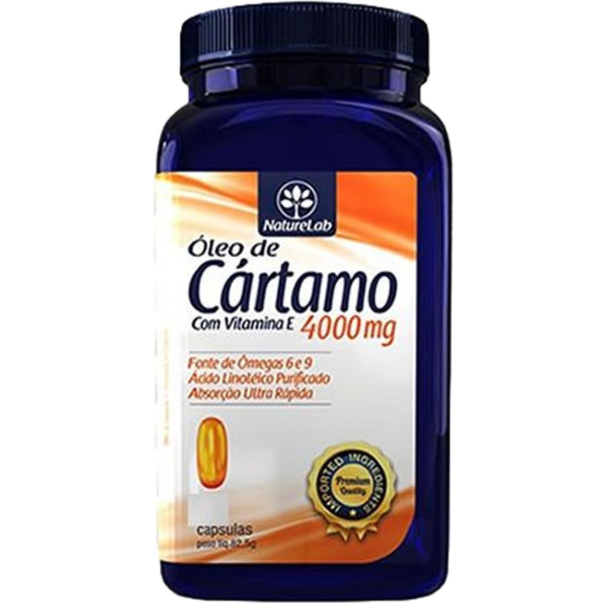 �leo de C�rtamo + Vitamina E 4000mg - 60 C�psulas - Naturelab
