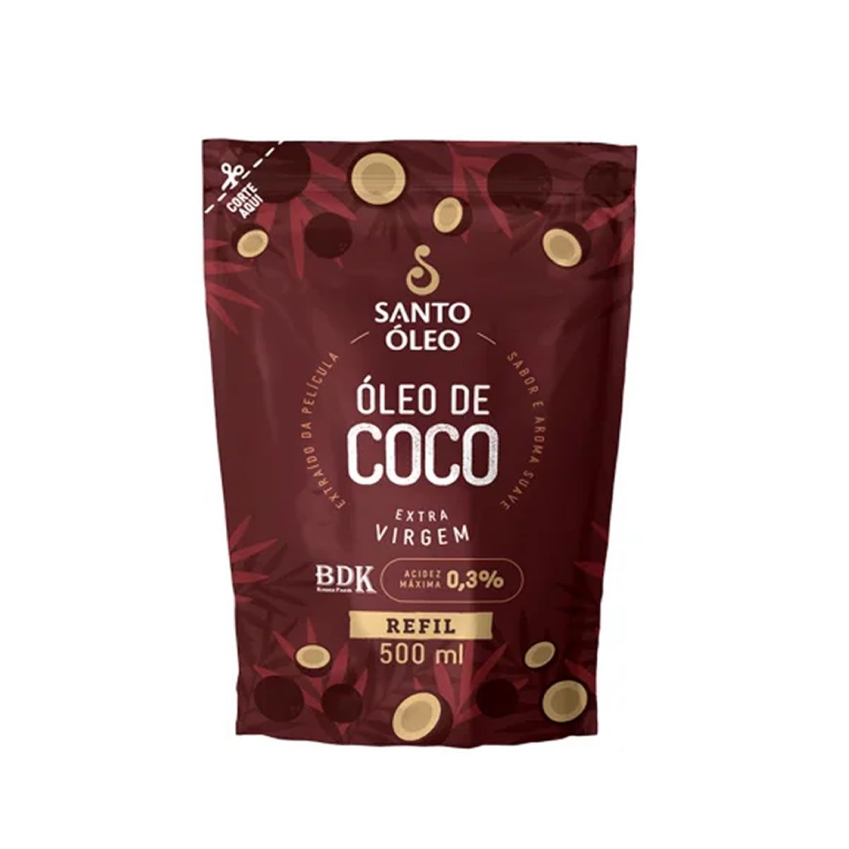 Oleo de Coco de Pelicula - Refil 500ml Extravirgem - Santo �leo