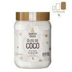 Kit 2X �leo de Coco Extra Virgem de Polpa - 1000ml Natural - Santo �leo