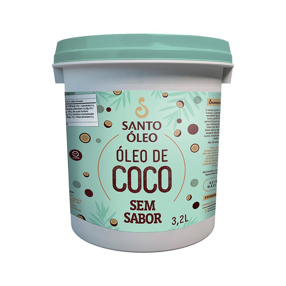 �leo de Coco sem Sabor - 3200ml  - Santo �leo
