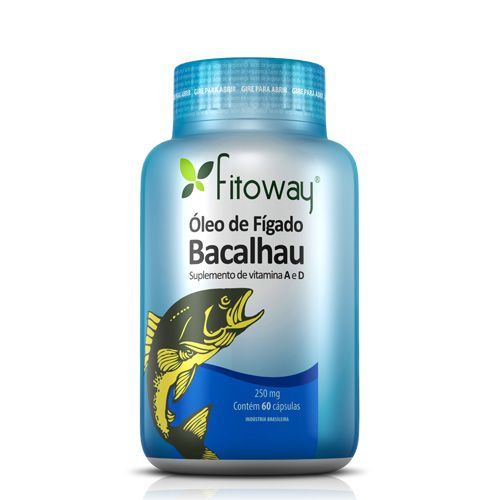 Oleo Figado De Bacalhau Fitoway 250Mg 60 C�psulas - Fitoway
