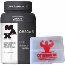 �mega 3 - 90 c�psulas + Porta C�psulas transparente - Max Titanium