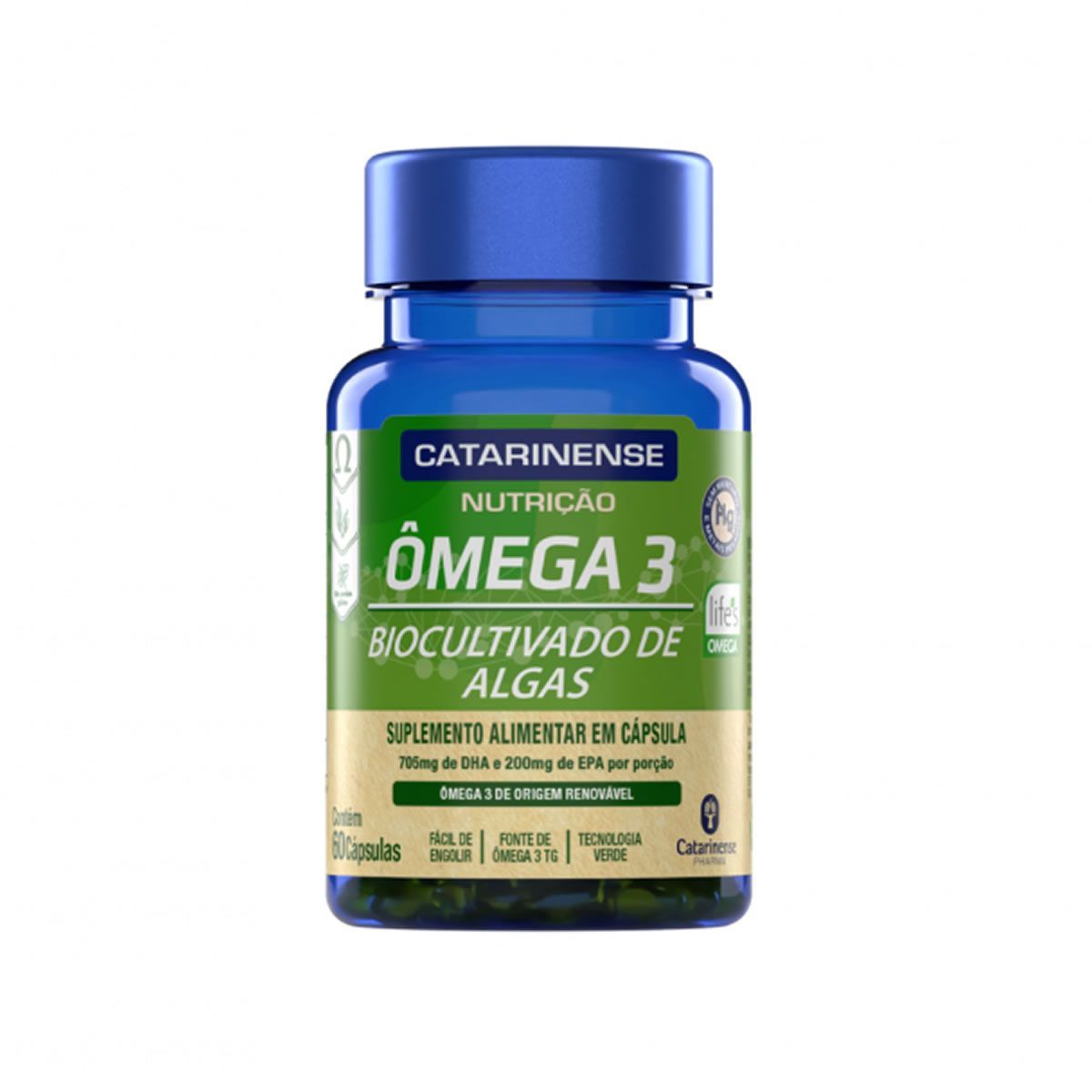 �mega 3 Biocultivado de Algas - 60 C�psulas - Catarinense