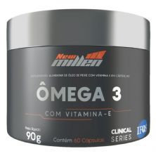 �mega 3 - Com Vitamina E - 60 C�psulas  - New Millen