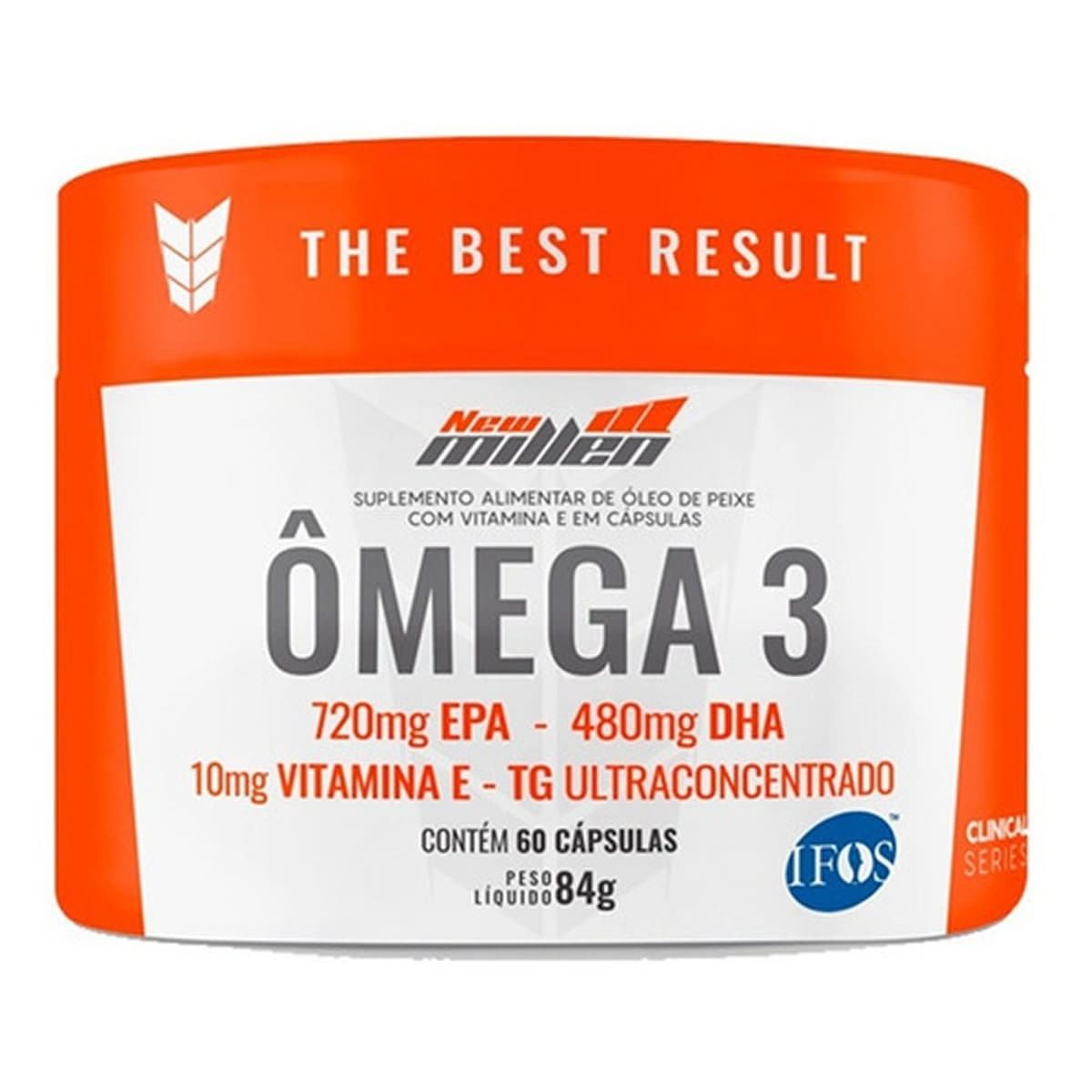�mega 3 Com Vitamina E - 60 C�psulas - New Millen