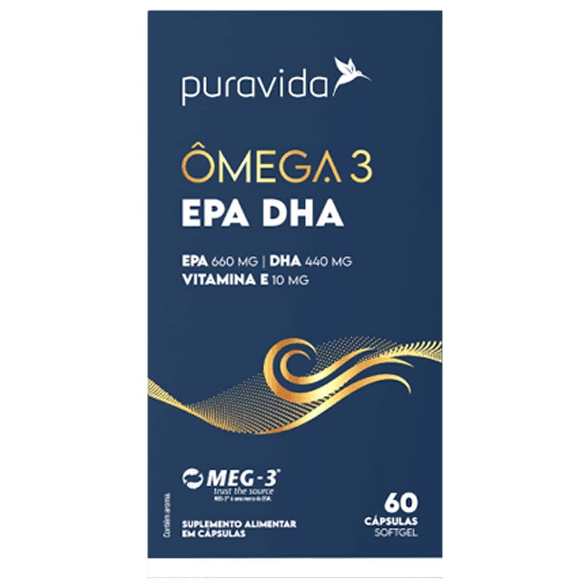 �mega 3 Epa Dha - 60 C�psulas - Puravida
