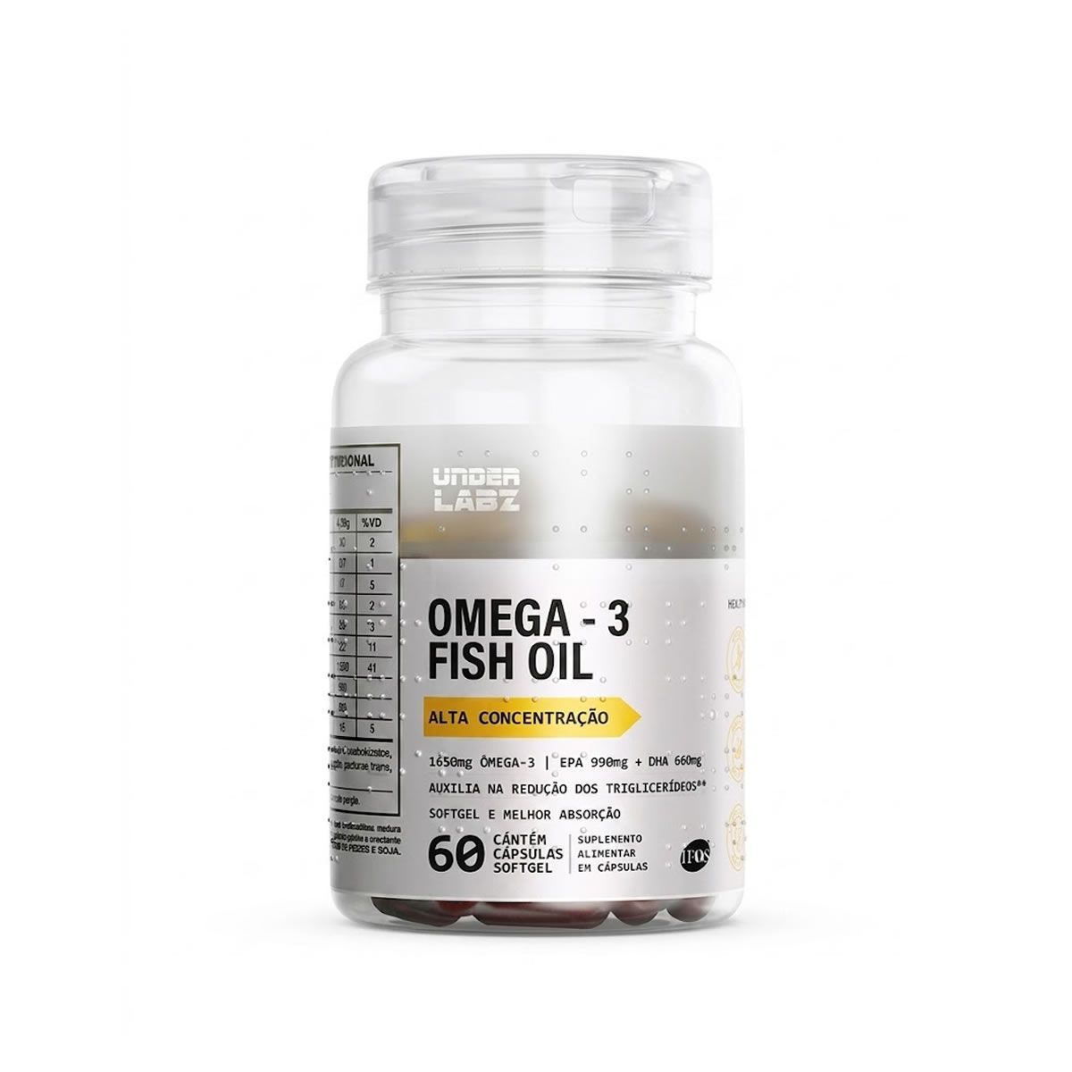 �mega-3 Fish Oil - 60 C�psulas - Under Labz