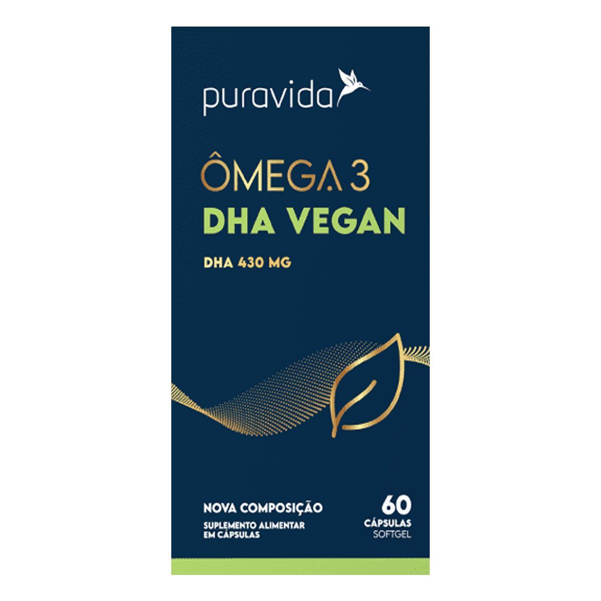 Omega 3 Vegan Dha - 60 C�psulas Softgel - Puravida