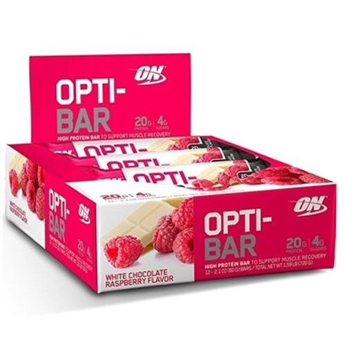 Opti Bar - 12 Unidades Framboesa e Chocolate Branco - ON