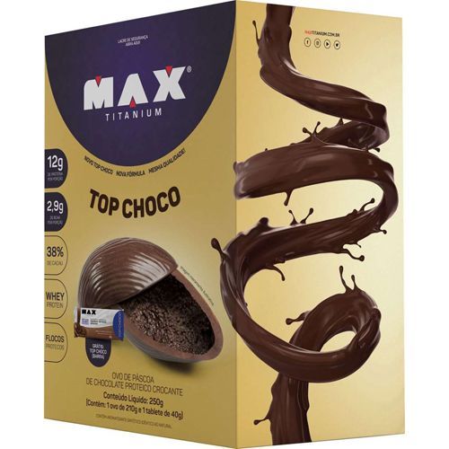 Ovo de P�scoa Top Choco - 250g - Max Titanium
