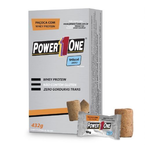 Pa�oca Rolha com Whey Protein - 24 Unidades 18g - Power One