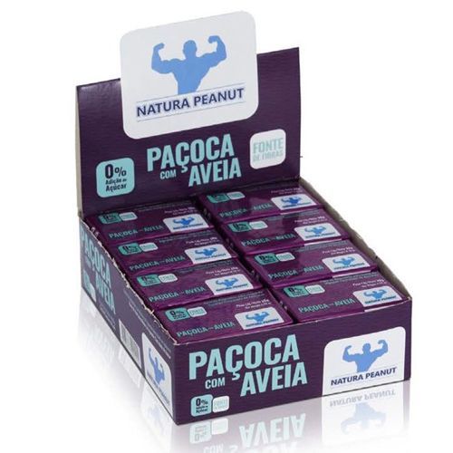 Pa�oca Zero A��car c/ Aveia - 24 Unidades 480g - Natura Peanut