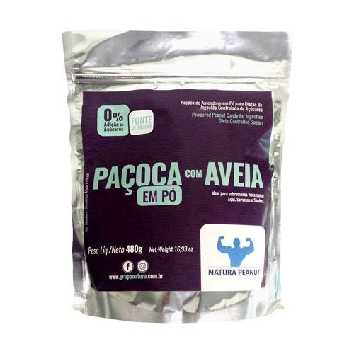 Pa�oca Zero A��car c/ Aveia em P� - 480g Natura Peanut