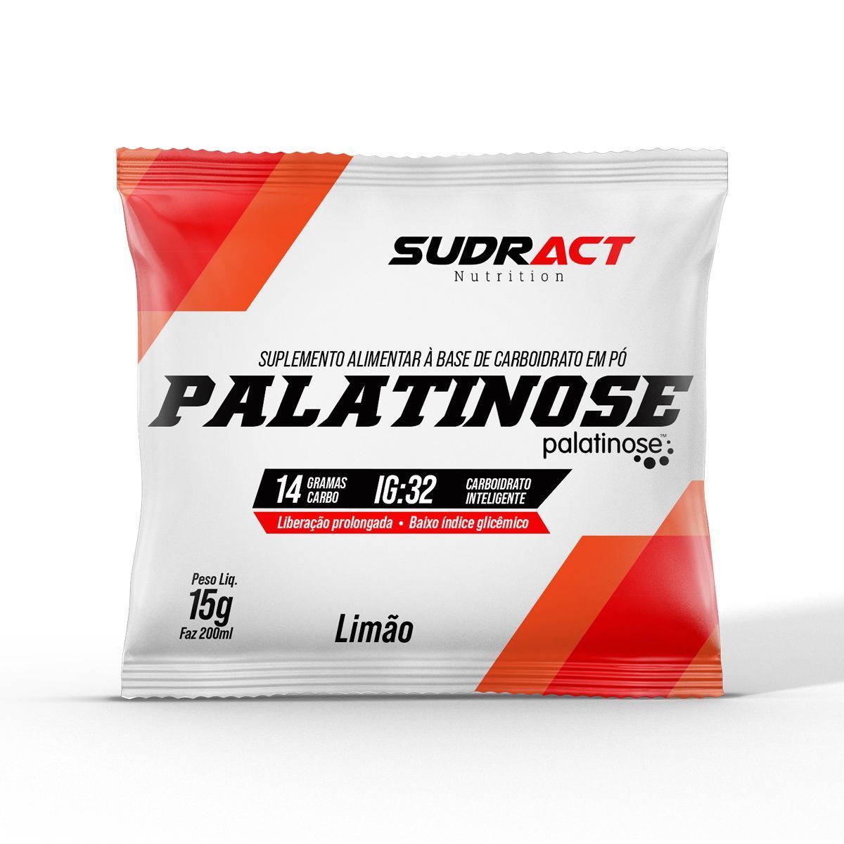 Palatinose - 1 Sach� de 15g Lim�o - Sudract Nutrition*** Data Venc. 15/09/2024