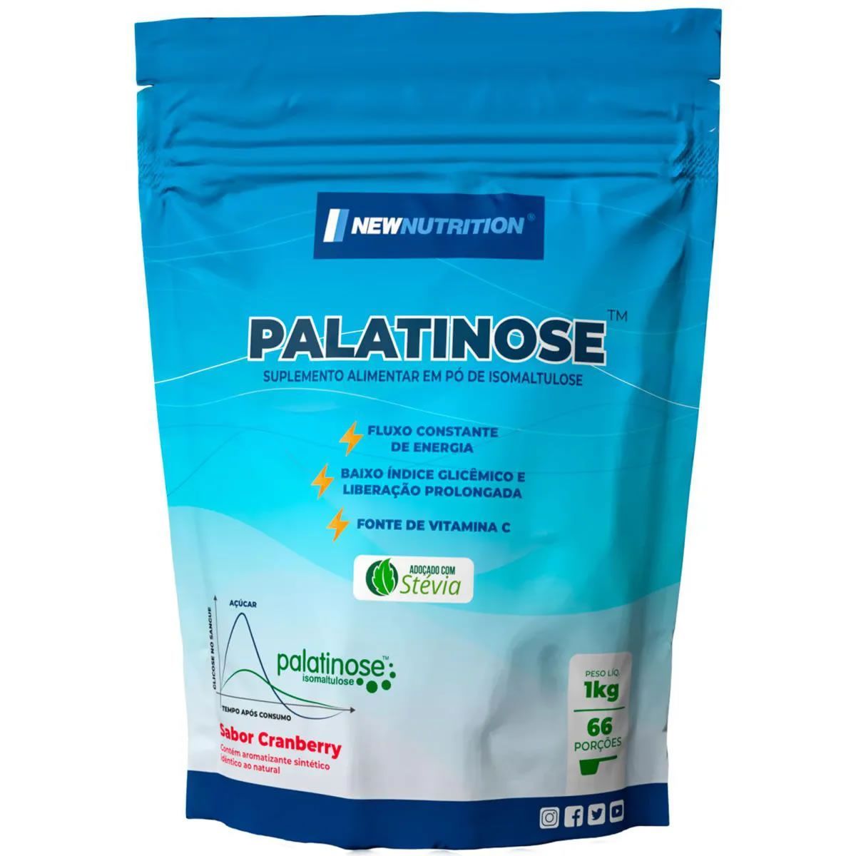Palatinose Isomaltulose - 1000g Cranberry - NewNutrition