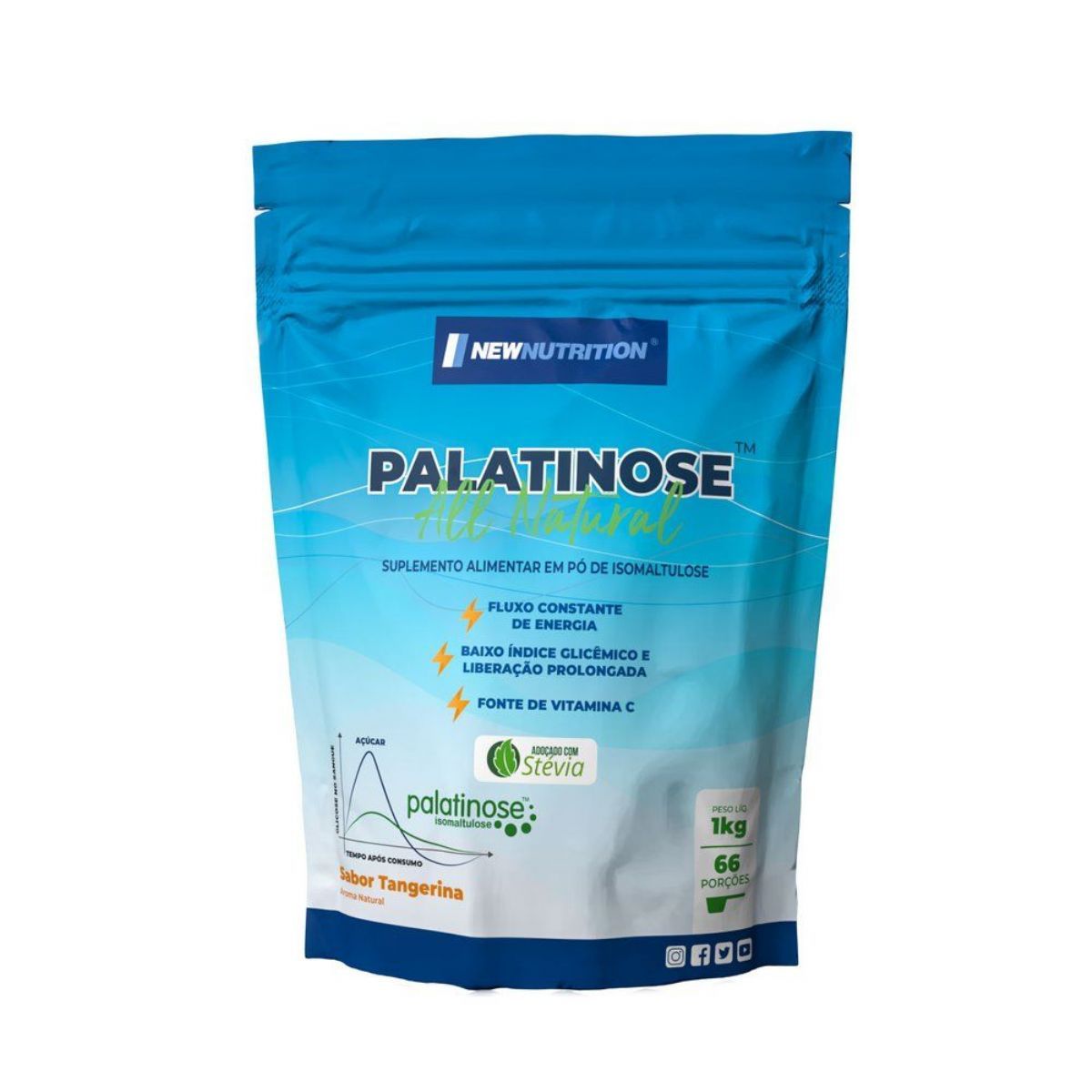Palatinose Isomaltulose All Natural - 1000g Tangerina - NewNutrition