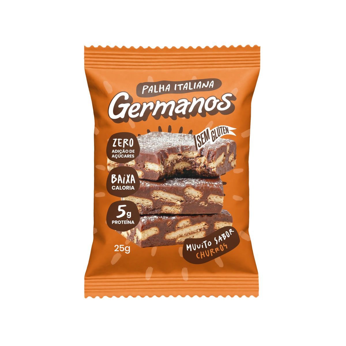 Palha Italiana Zero - 1 Unidade 25g Churros - Germanos Palhas