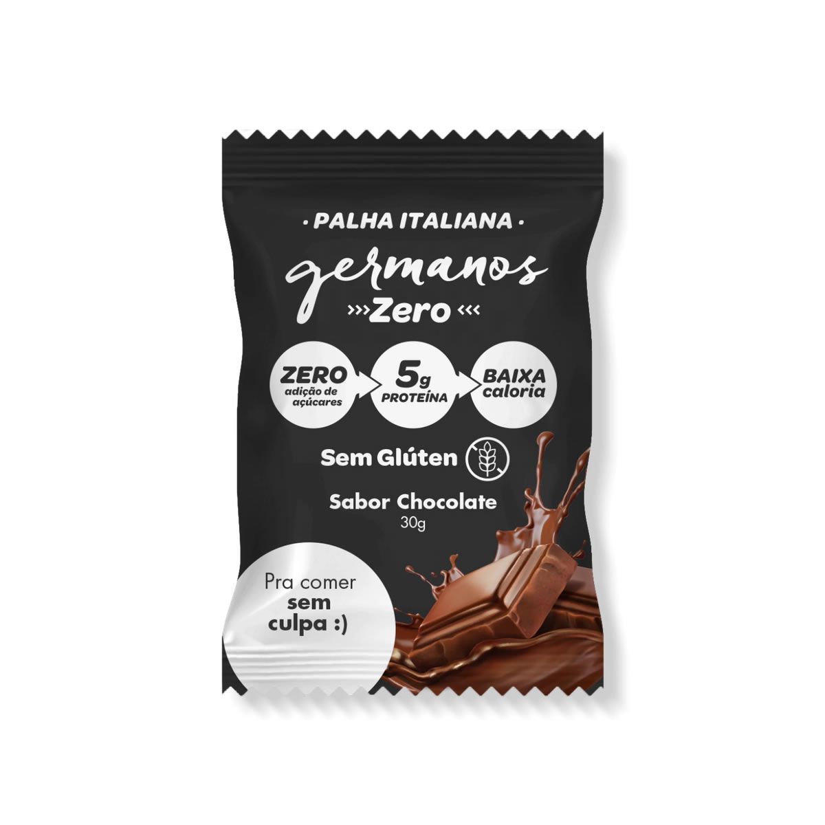 Palha Italiana Zero - 1 Unidade 30g Chocolate - Germanos Palhas
