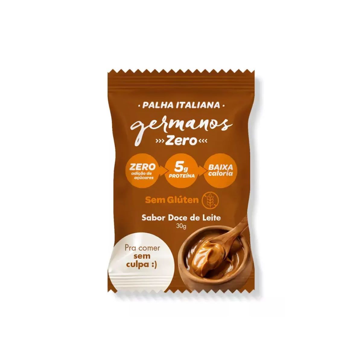 Palha Italiana Zero - 1 Unidade 30g Doce de Leite - Germanos Palhas