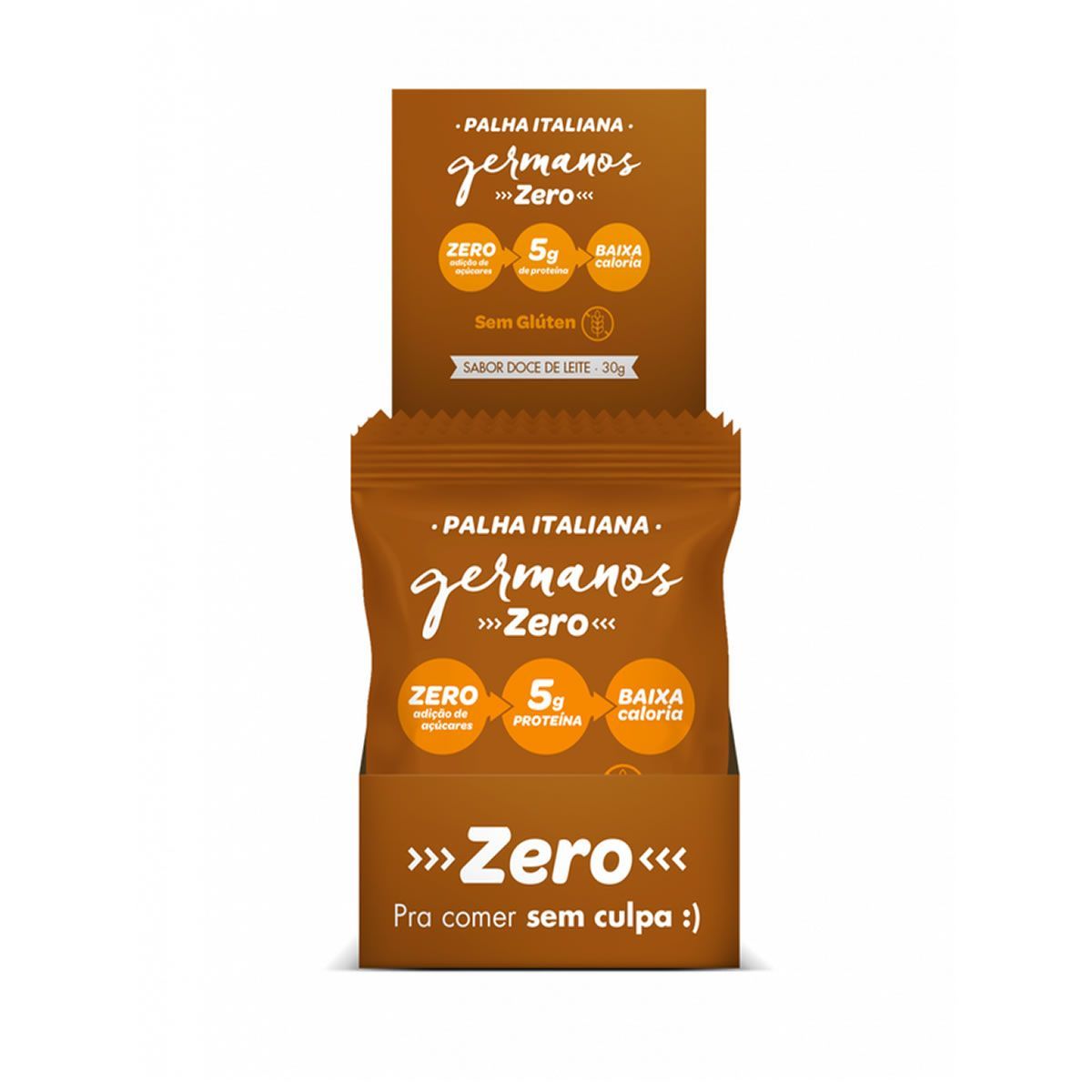 Palha Italiana Zero - 10 Unidades 30g Doce de Leite - Germanos Palhas