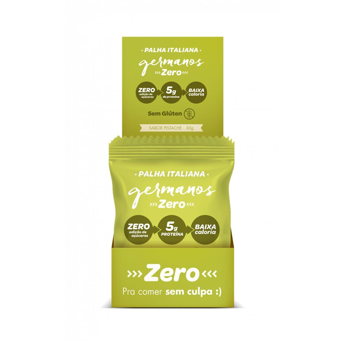 Palha Italiana Zero - 10 Unidades 30g Pistache - Germanos Palhas