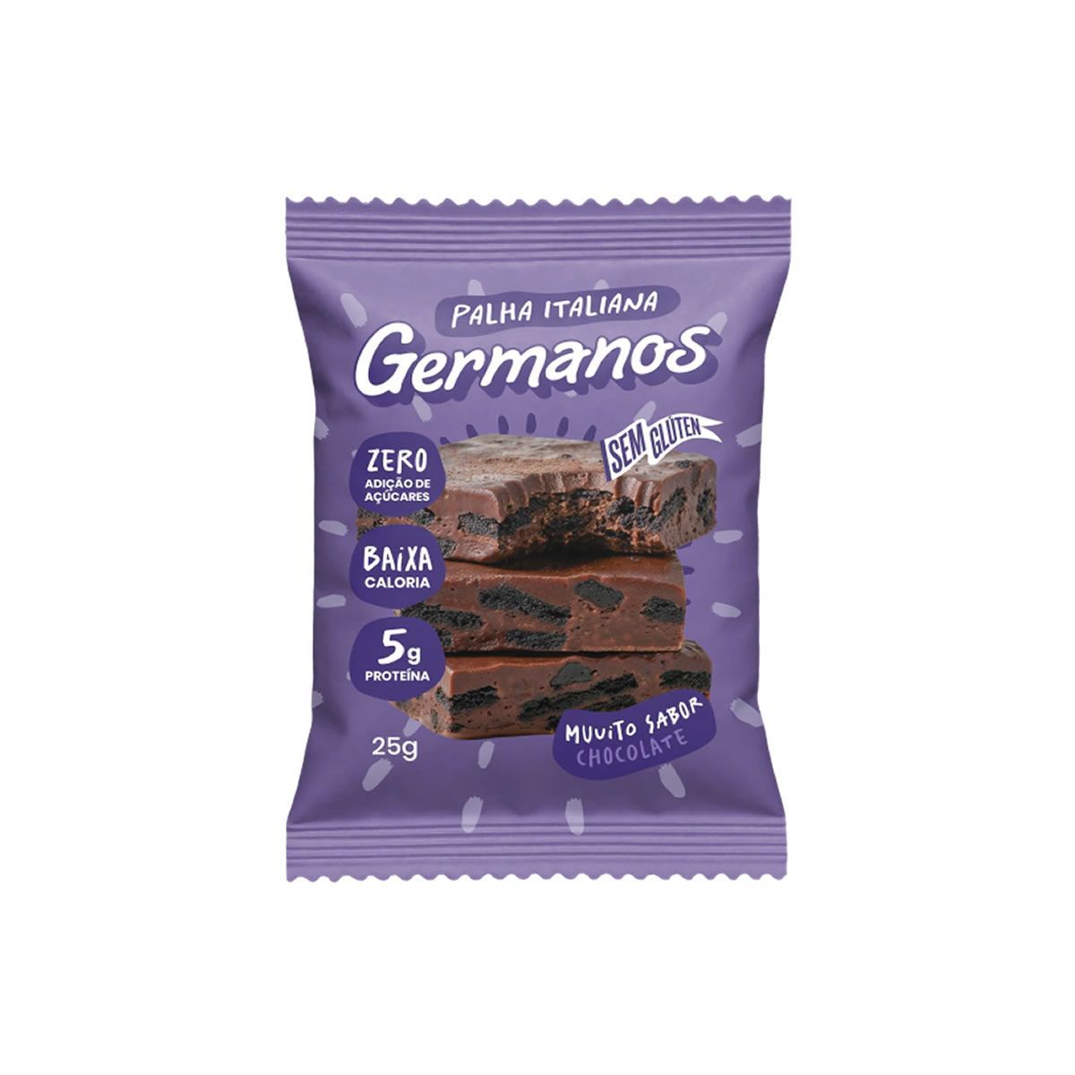 Palha Italizana Zero - 1 Unidade 25g Chocolate - Germanos Palhas