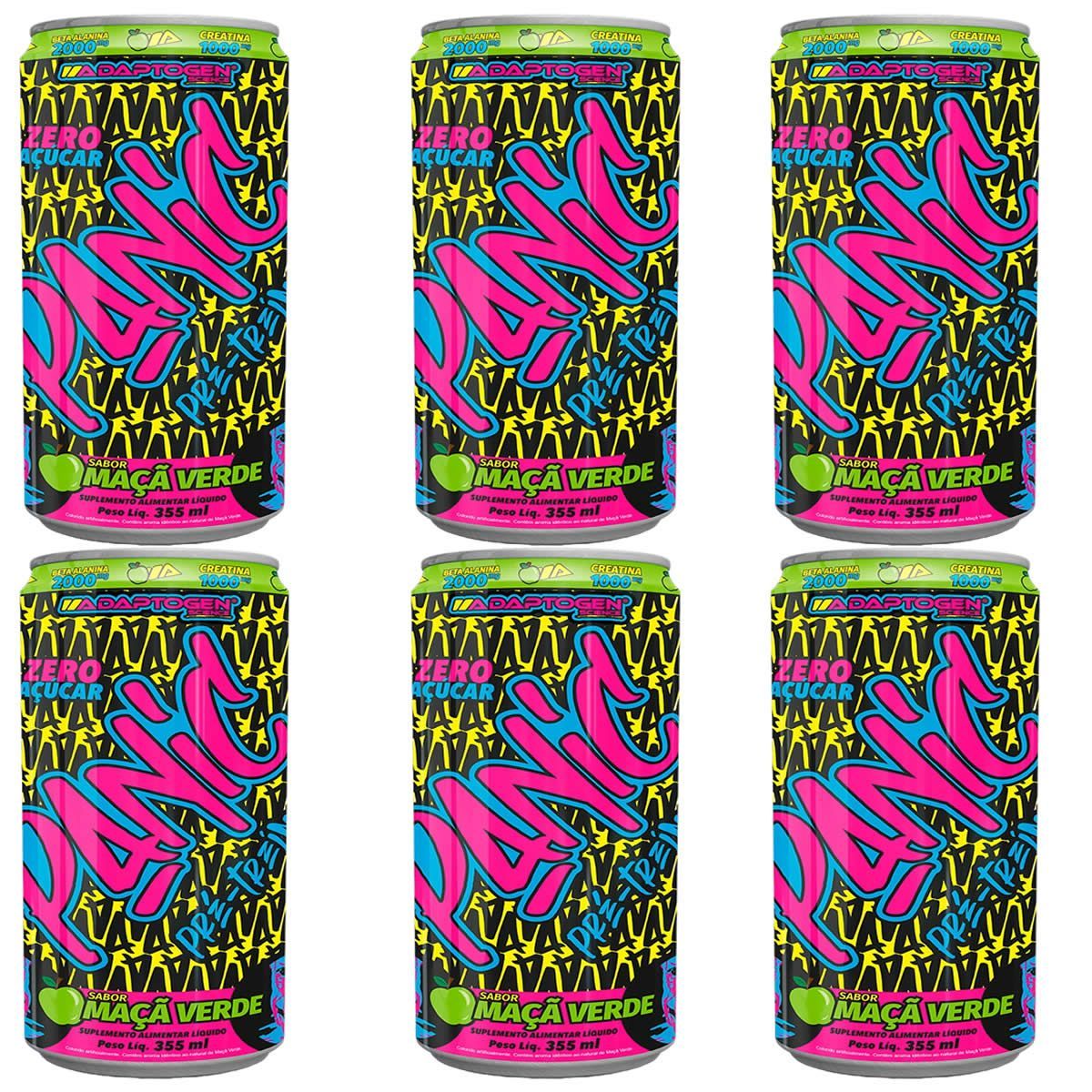 Panic Energy - 6 Latas 355ml Ma�� Verde - Adaptogen