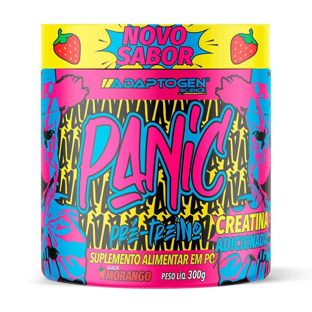 Panic Pr�-Treino - 300g Morango - Adaptogen