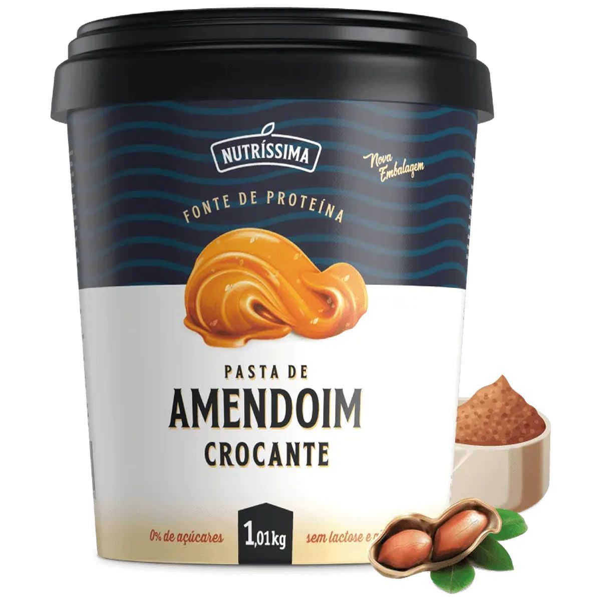 Pasta Amendoim Integral - 1010g Crocante -  Nutr�ssima