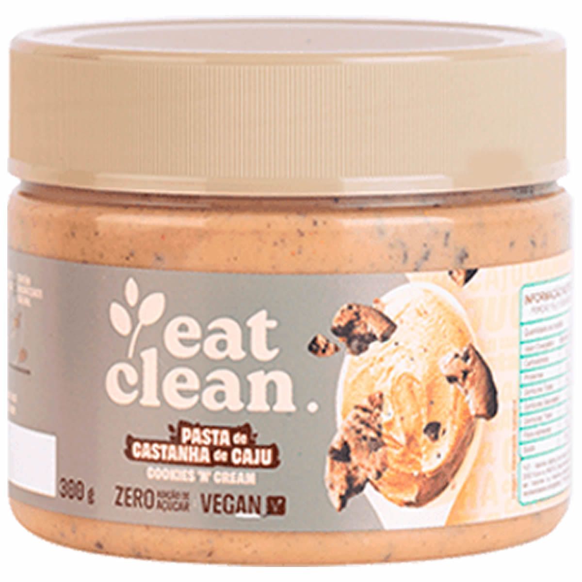 Pasta Castanha de Caju - 300g Cookies And Cream - Eat Clean