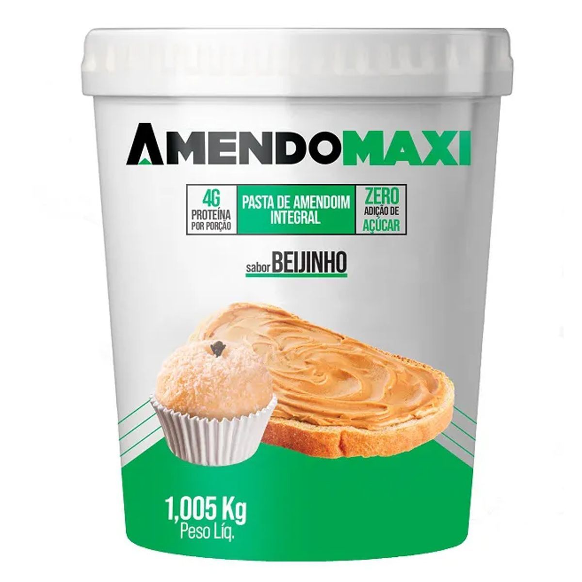 Pasta de Amendoim Integral - 1005g Beijinho - AmendoMaxi*** Data Venc. 25/11/2022