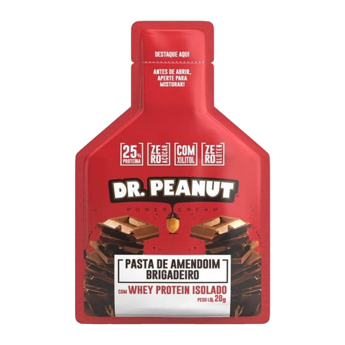 Pasta de Amendoim - 1 Sach� 20g Brigadeiro com Whey Isolado - Dr. Peanut
