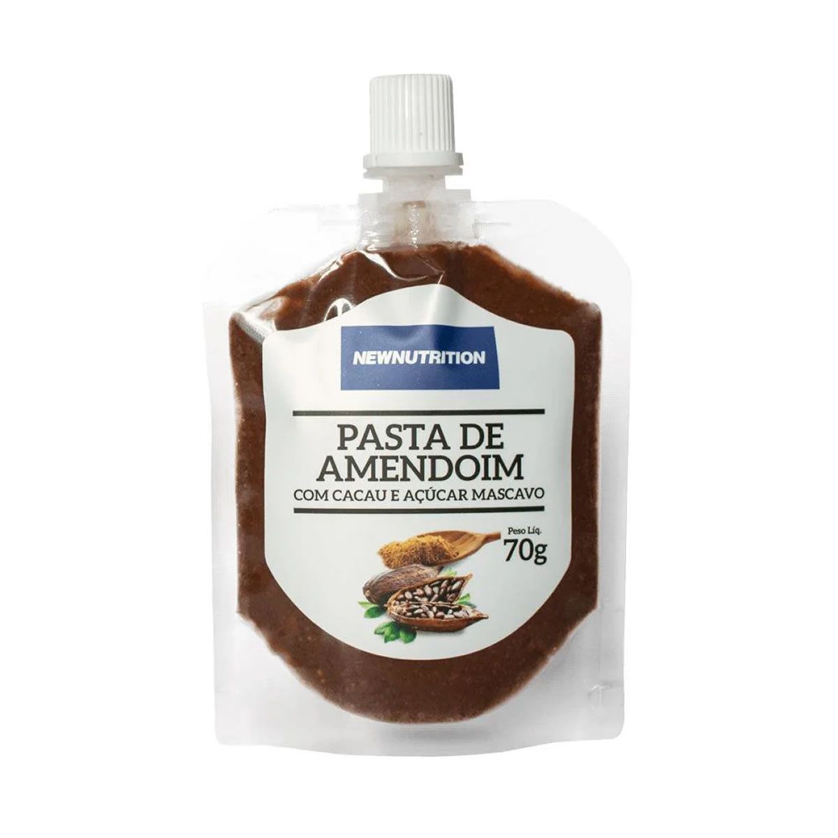 Pasta de Amendoim - 1 Sach� 70g Cacau e A��car Mascavo - NewNutrition