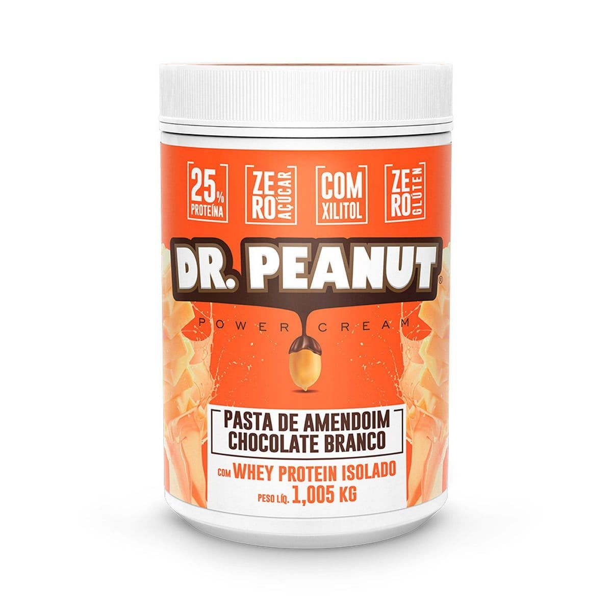 Pasta de Amendoim - 1005g  Chocolate Branco com Whey Isolado - Dr. Peanut*** Data Venc. 30/10/2021 ILEG�VEL ***