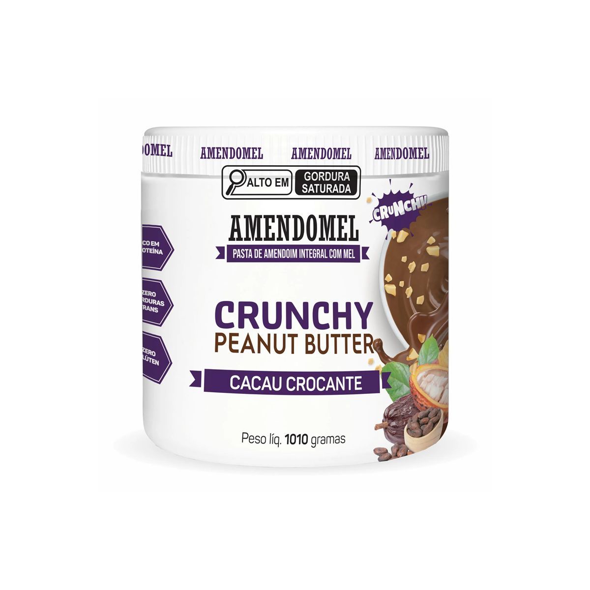Pasta de Amendoim - 1010g Mel E Cacau Crocante - AmendoMel