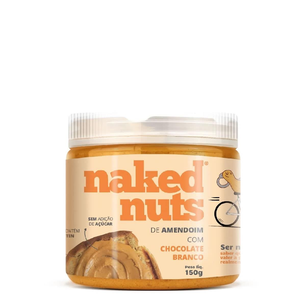 Pasta de Amendoim - 150g Chocolate Branco - Naked Nuts*** Data Venc. 21/06/2025