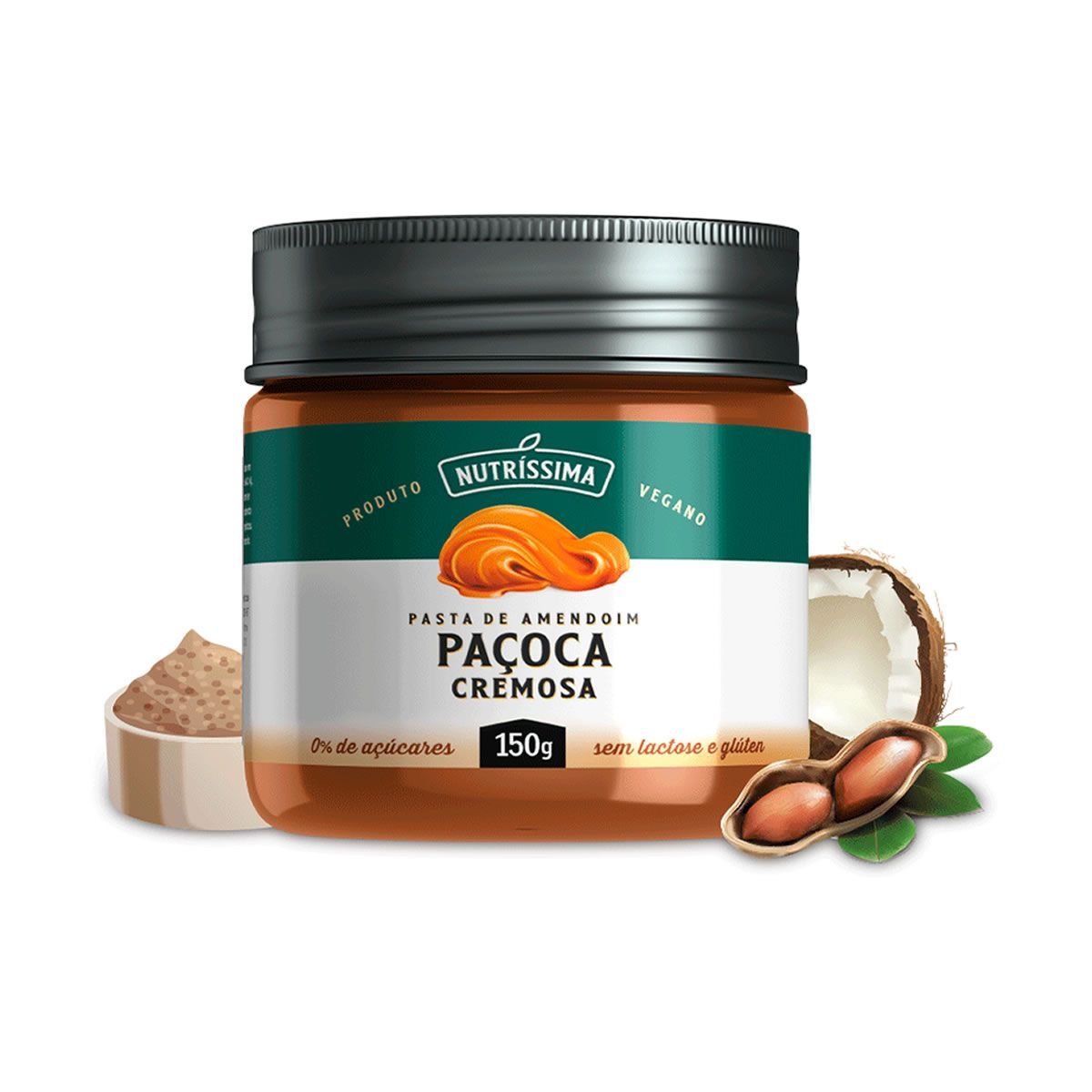 Pasta de Amendoim - 150g Pa�oca Cremosa - Nutr�ssima