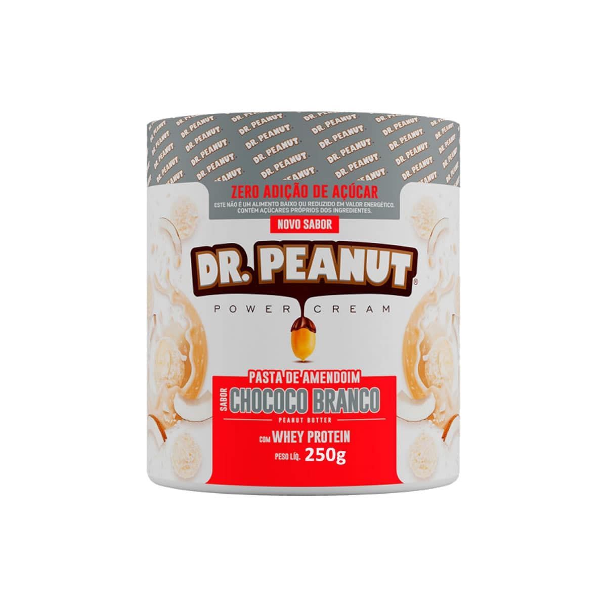 Pasta de Amendoim - 250g Chococo Branco com Whey - Dr. Peanut